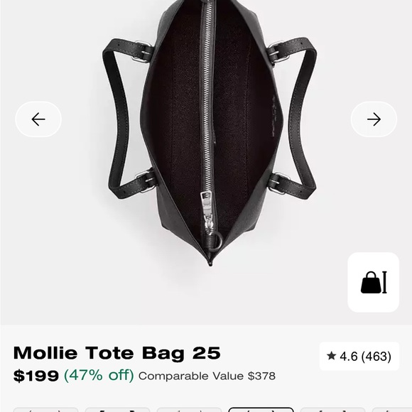 Coach mollie tote bag 25 cv966 (make me an offer) - Picture 12 of 13